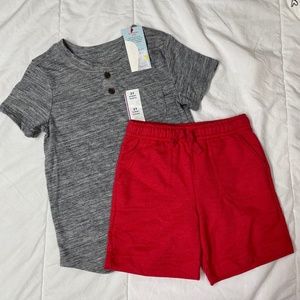 NWT Cat & Jack Boy Tee Shirt and Short Set